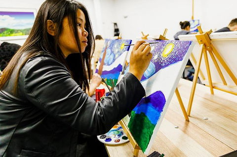 Wine & Paint Night At Brisbane 'Sip & Paint' Studio - Hotel NSW 0