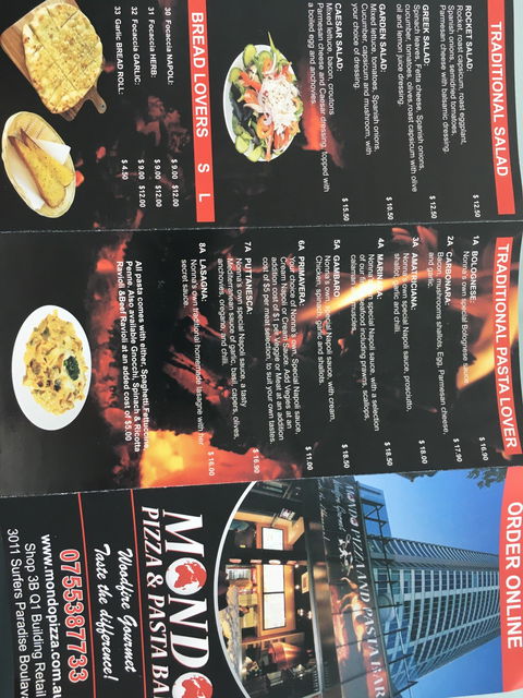 Mondo Pizza - Hotel NSW 5