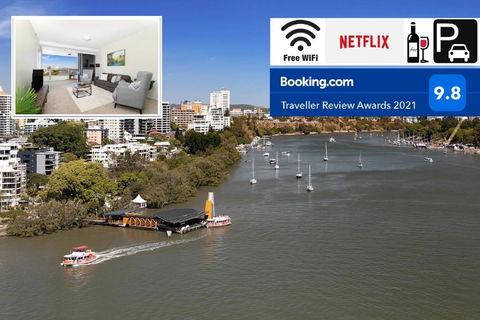 Amazing River View - 3 Bedroom Apartment - Brisbane CBD - Netflix - Fast Wifi - Carpark - Hotel NSW 0
